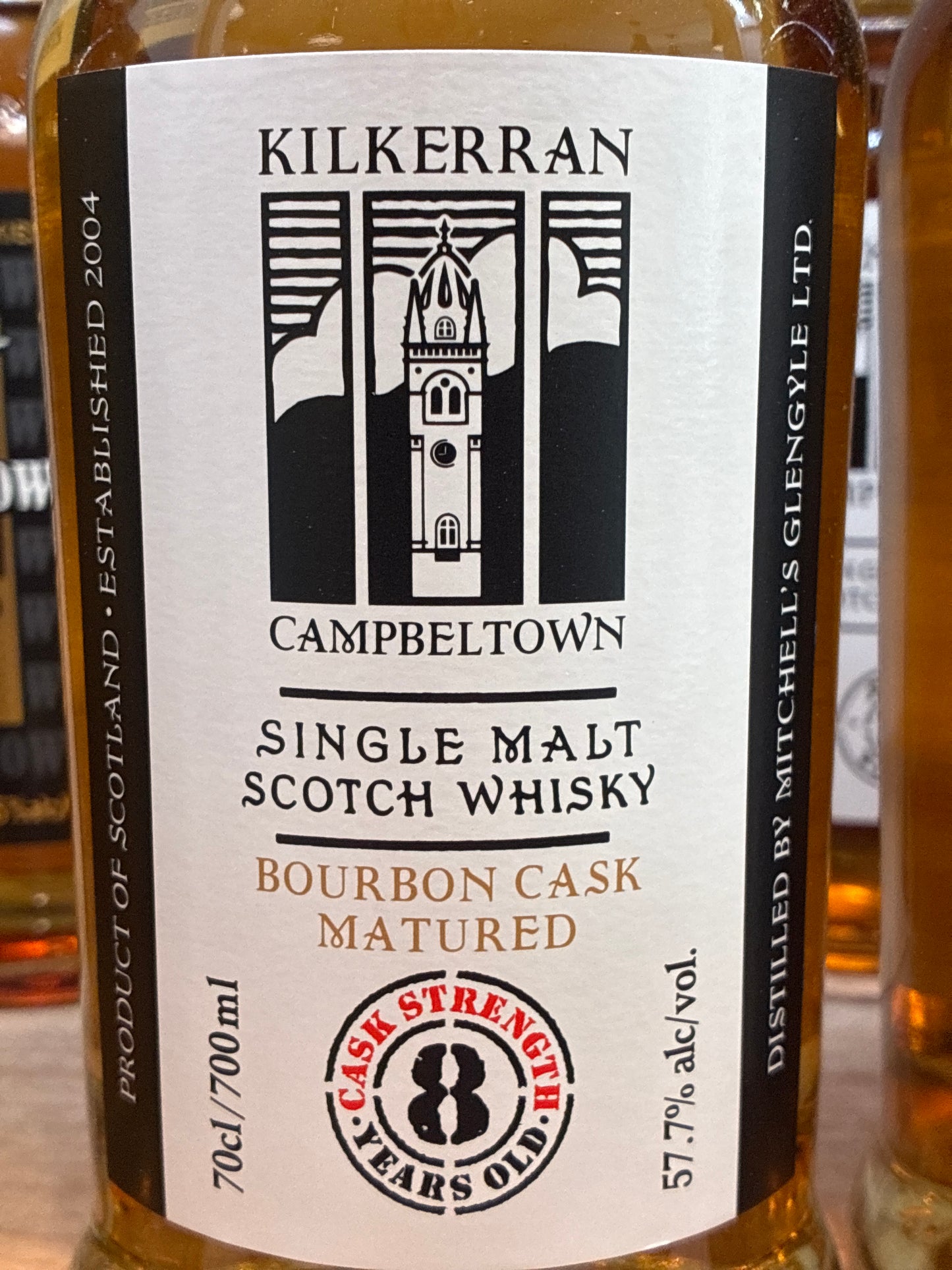 Kilkerran 8 year old Bourbon Cask Matured 57.7% 70cl