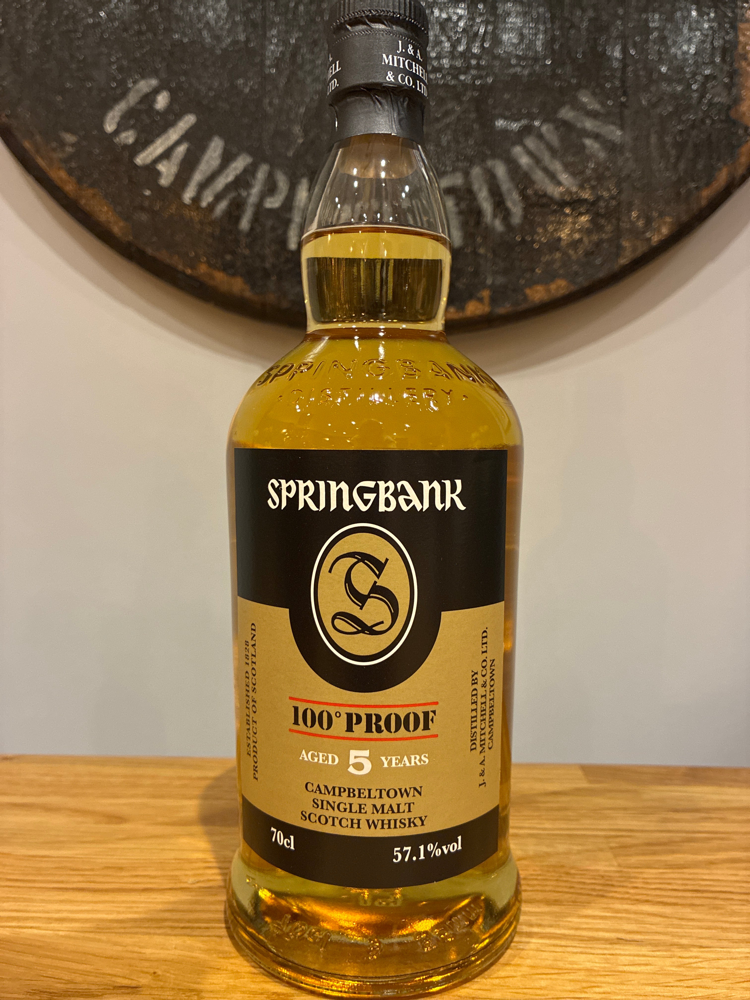 Springbank 5 year old 100 Proof 57.1% 70cl – Andersons at No.8