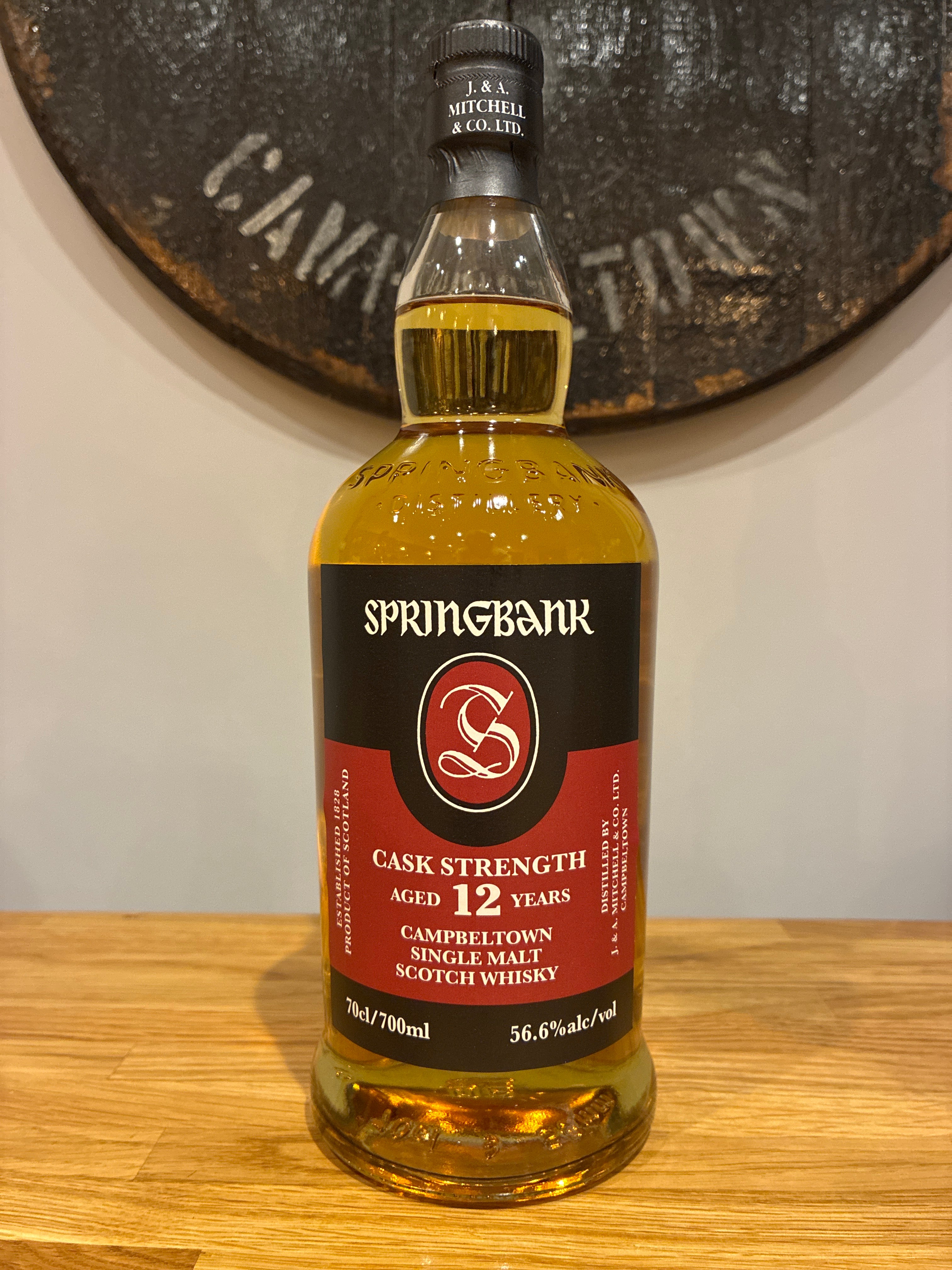 Springbank 12 year old Cask Strength 56.6% 70 cl – Andersons at No.8